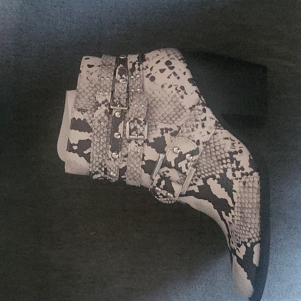 Snake print madden girl booties